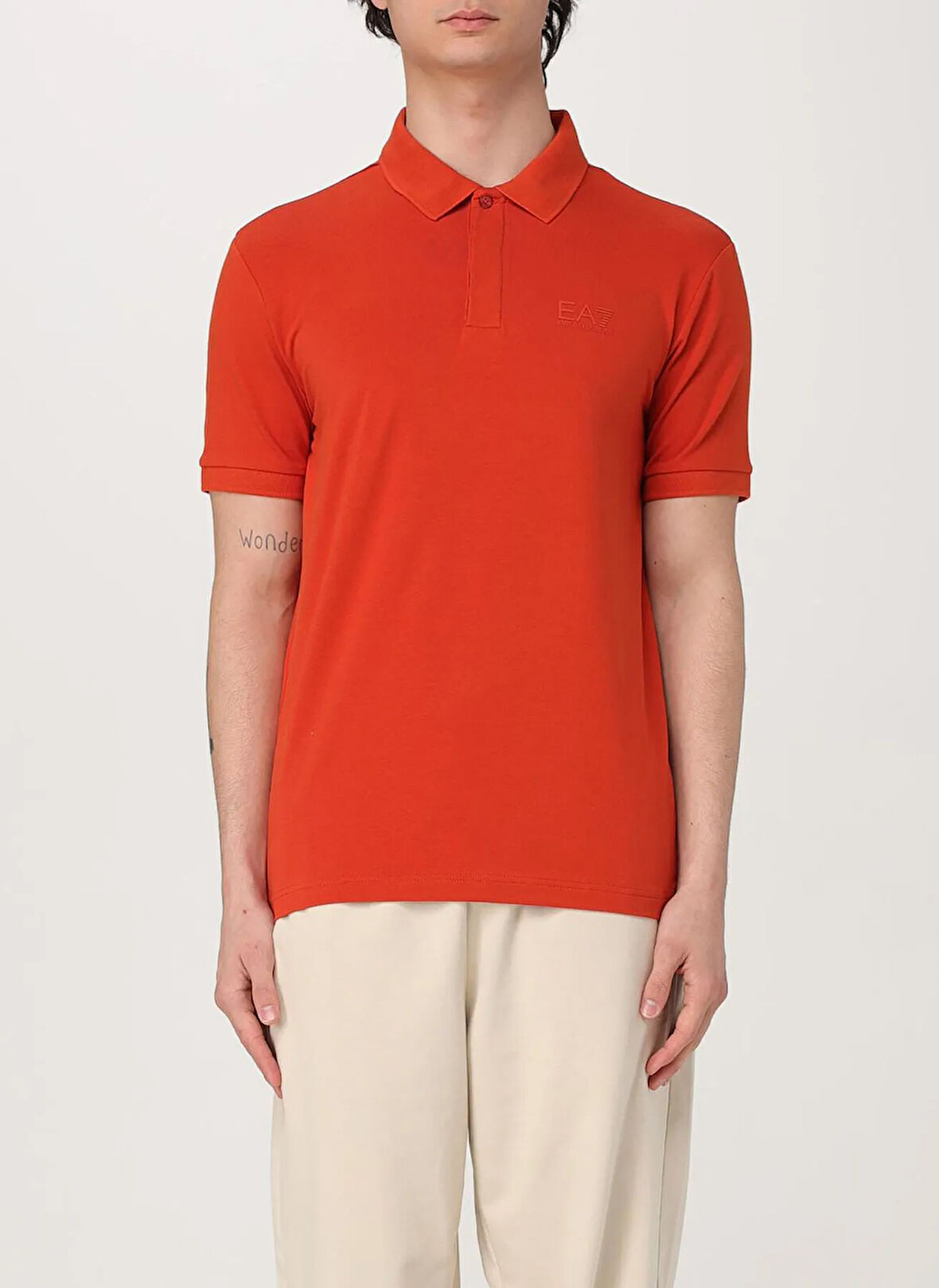 Turuncu Erkek Polo Yaka Slim Fit Polo T-Shirt TRAIN VISIBILITY POLO