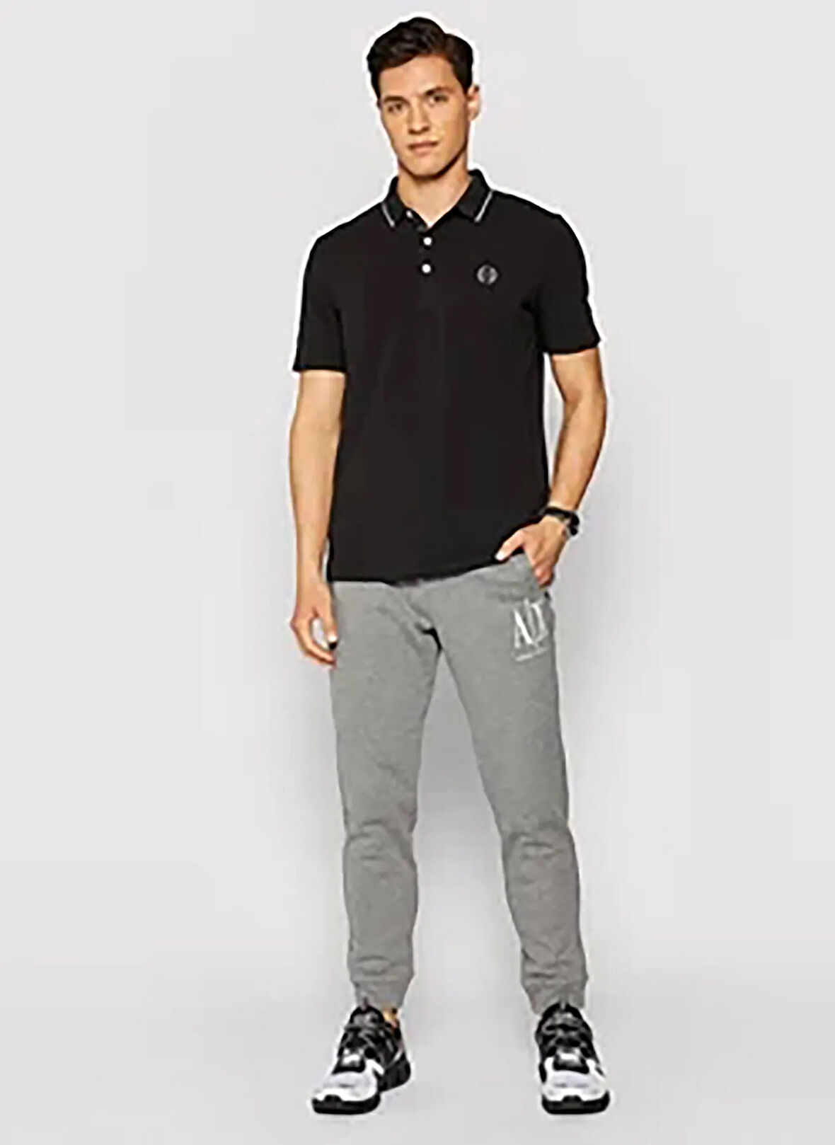 Armani Exchange Siyah Erkek Polo T-Shirt 8NZF70 Z8M9Z UB001 POLO T-SHIRT
