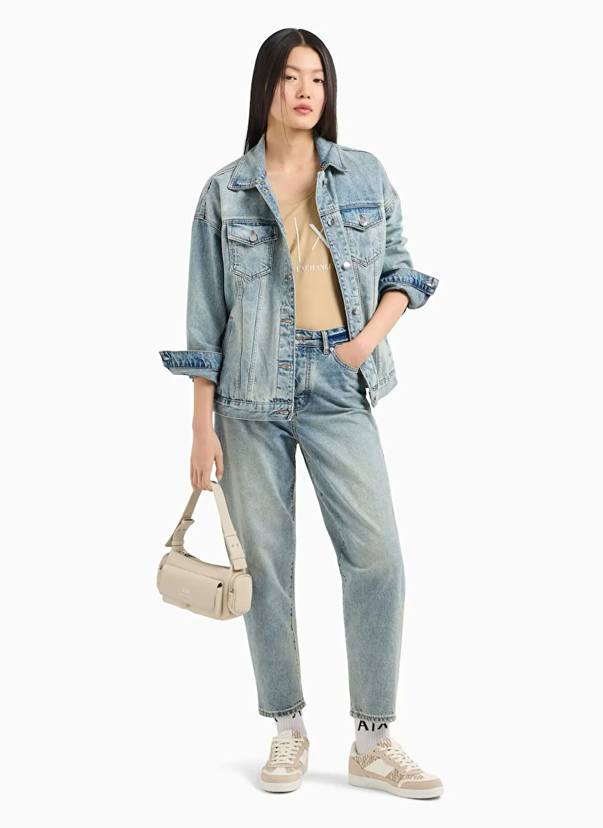 Armani Exchange Mavi Kadın Denim Ceket XW000902