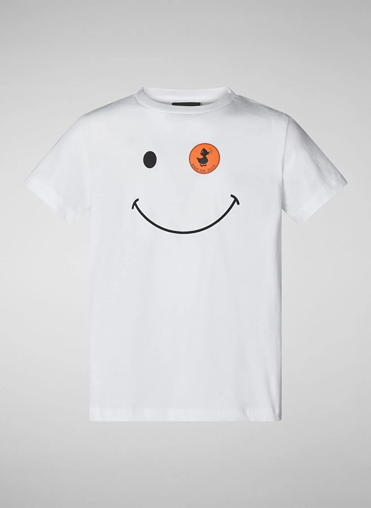 Save The Duck Baskılı Beyaz Erkek Çocuk T-Shirt ASA