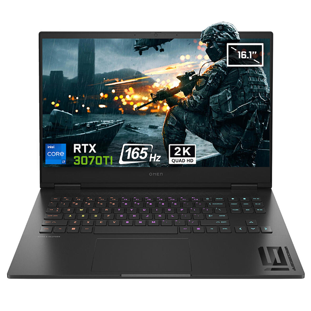 HP Omen 16-K0008NT 7H8Z5EA Intel Core i7-12700H 32GB 1TB SSD RTX 3070Ti 16.1 inç 165Hz QHD Freedos Gaming Laptop