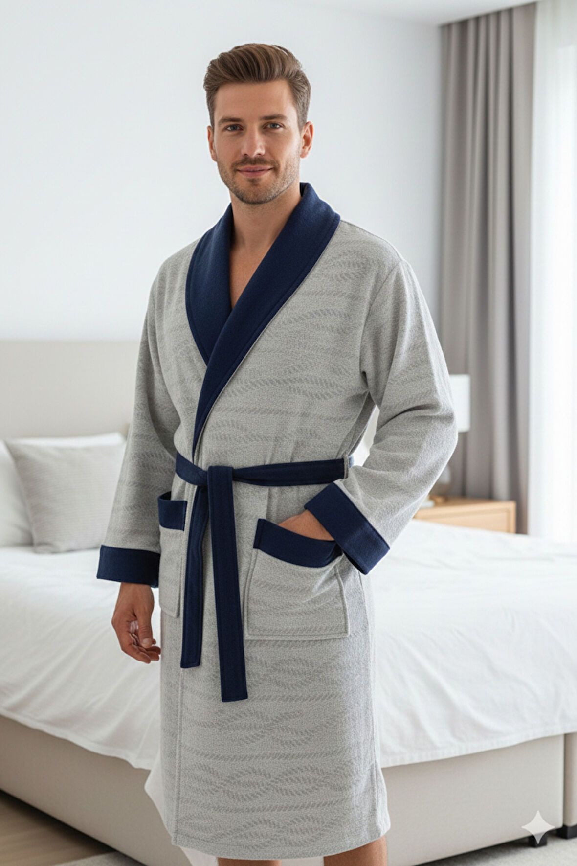 Özdilek Halat Desenli Şalyaka Peştamal Bornoz L/XL Beden