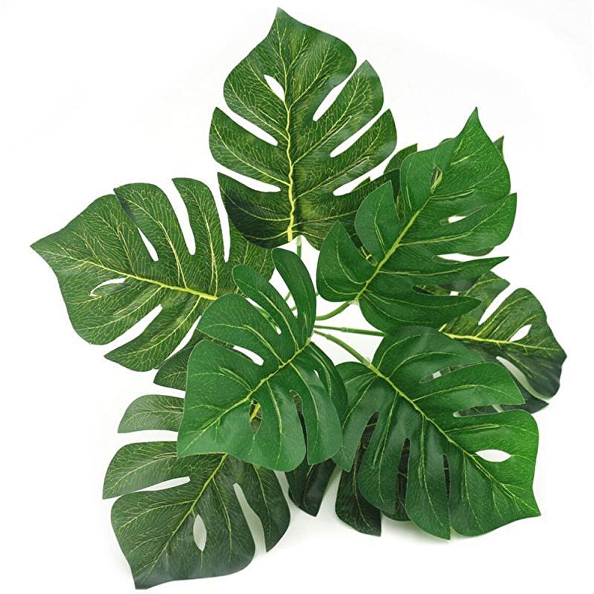 Yapay Çiçek Demet Monstera 35cm 9 Dal Yapay Bitki
