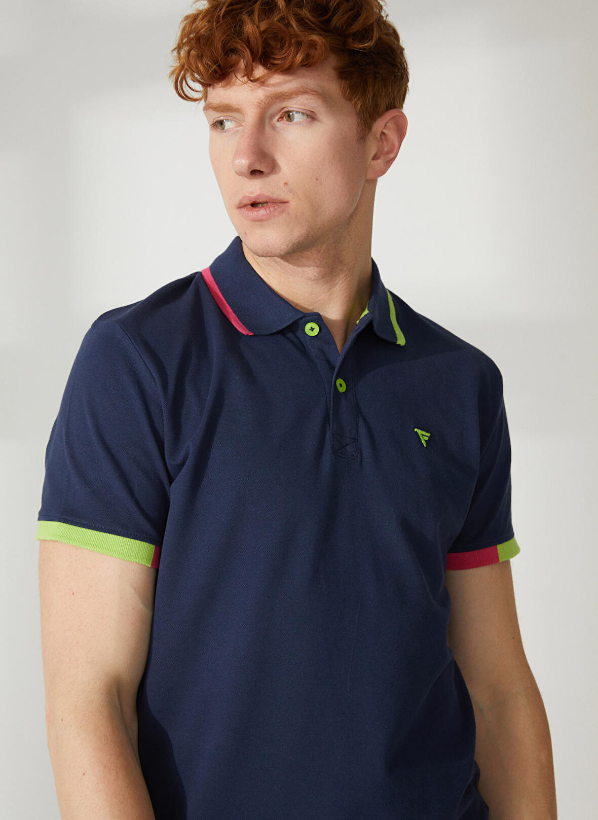 Fred Mello Mavi Erkek Polo T-Shirt FM23S22QUBLUE