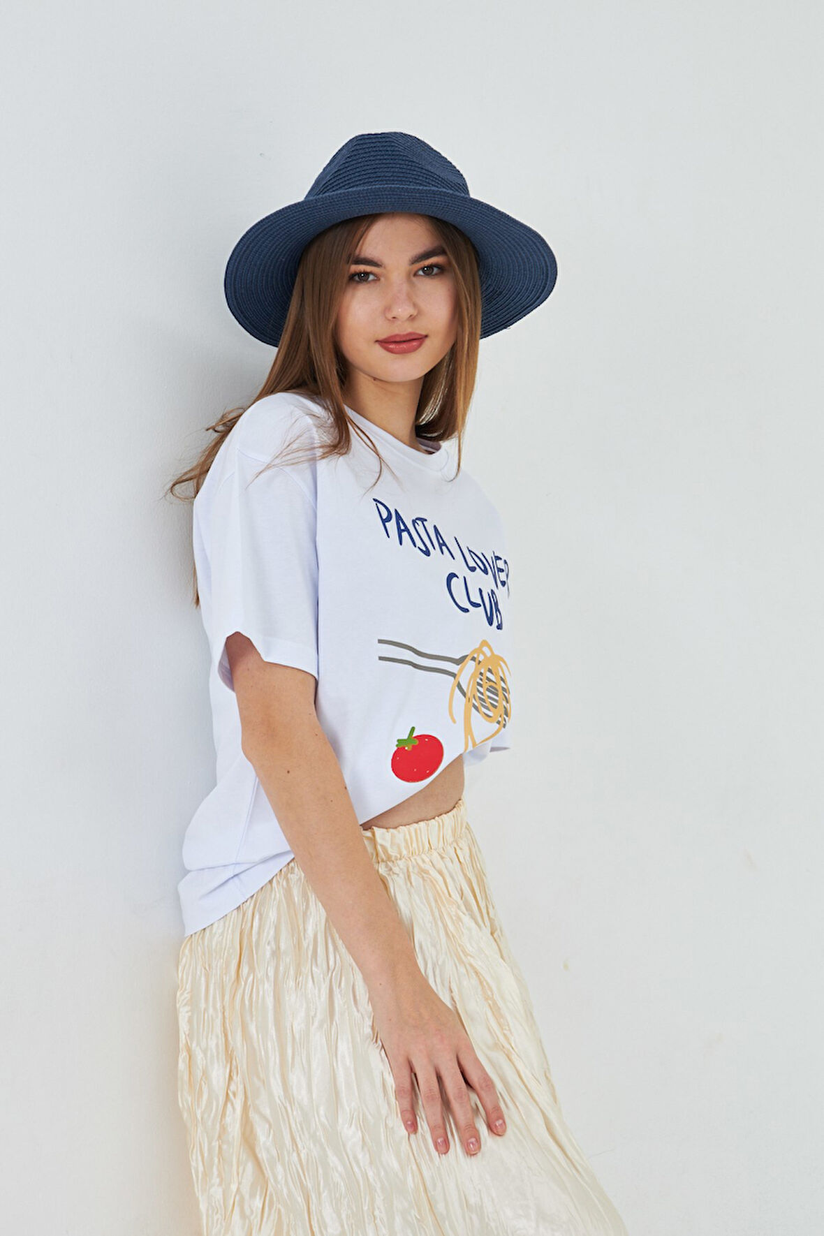 Makarna Aşıkları İçin Tasarlanmış %100 Pamuk Comfort Kadın Tişört