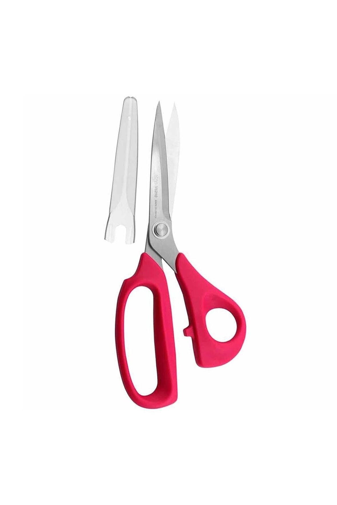 Kai V5210 Kılıflı Pembe Plastik Saplı Kumaş Kesim Makası 21 Cm