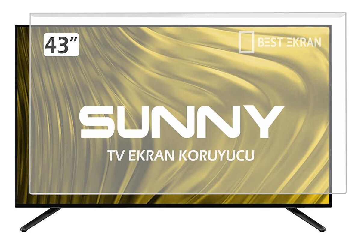 SUNNY SN043LED013 TV EKRAN KORUYUCU - Sunny 43" inç Tv Kırılmaz Koruma Paneli