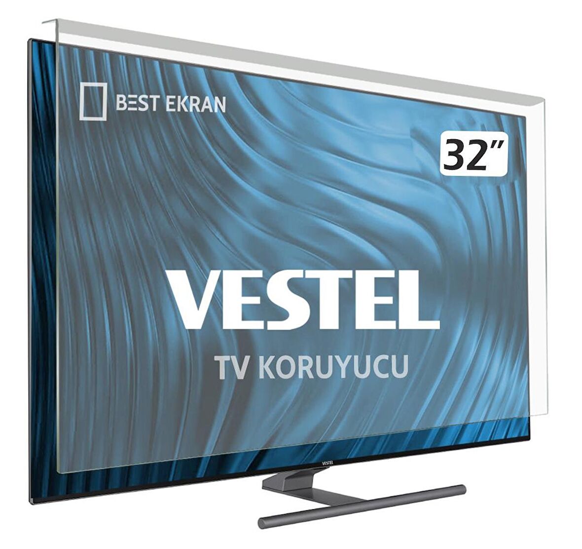 Vestel 32H8500B Tv Ekran Koruyucu - Vestel 32" inç Kırılmaz Tv Ekran Koruyucu Paneli