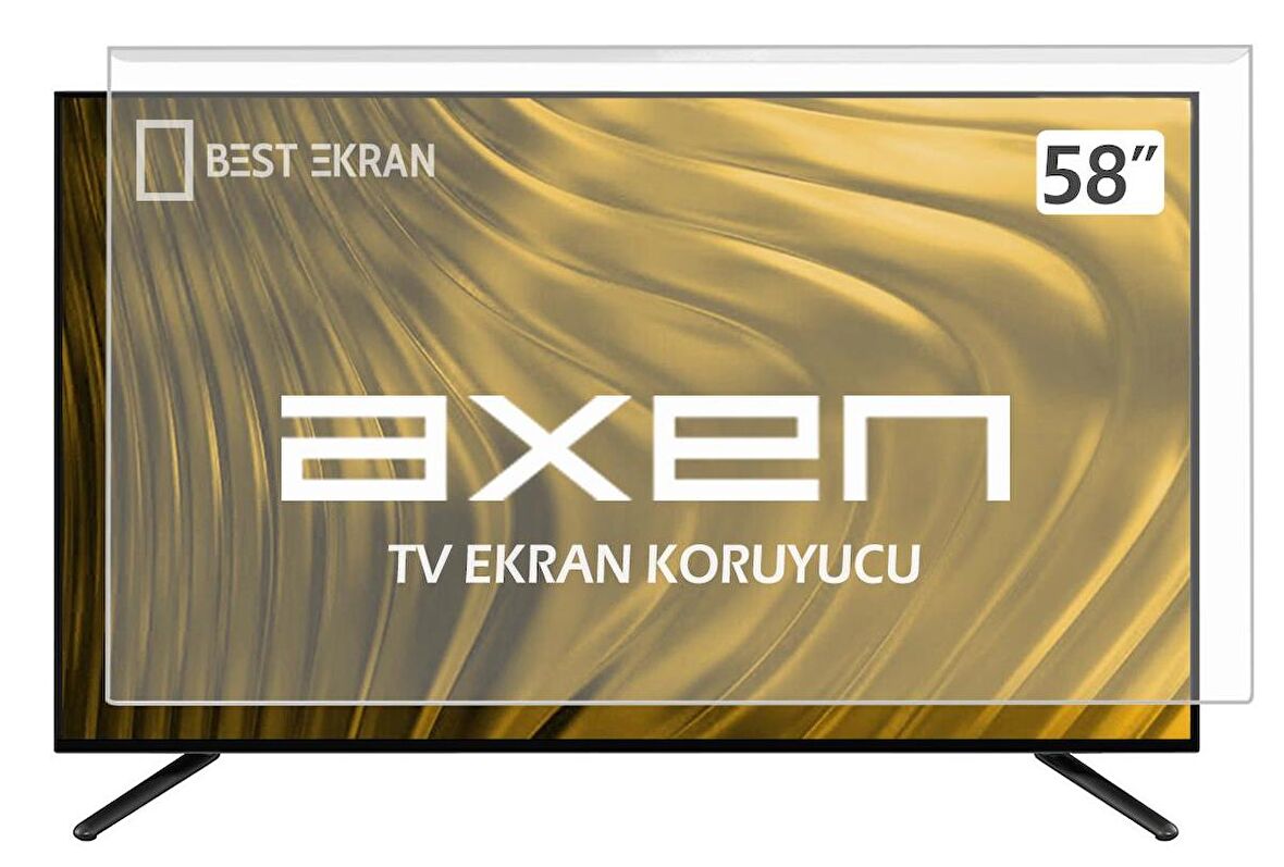 Axen AX58LED203 Tv Ekran Koruyucu - AXEN 58" inç Tv Ekran Koruyucu Şeffaf Paneli