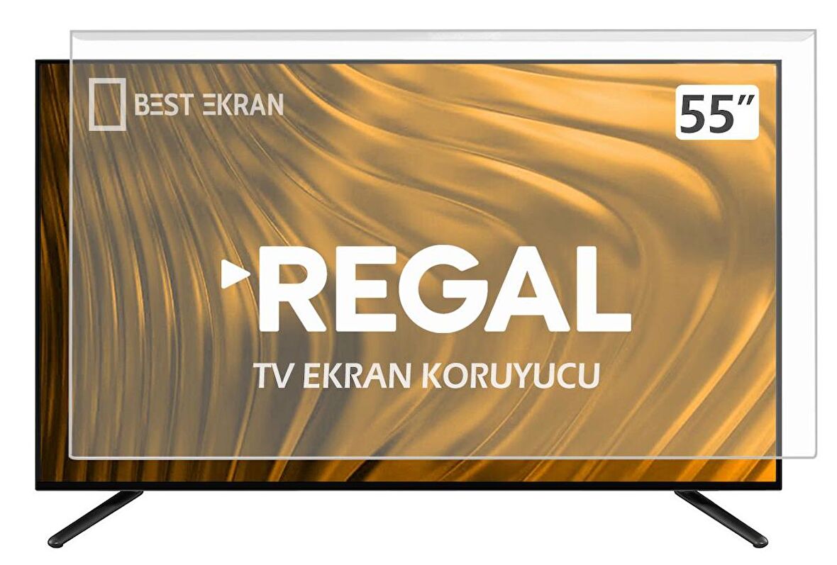 REGAL 55R855U TV EKRAN KORUYUCU - Regal 55" inç 139 cm Tv Ekran Koruyucu Şeffaf Paneli