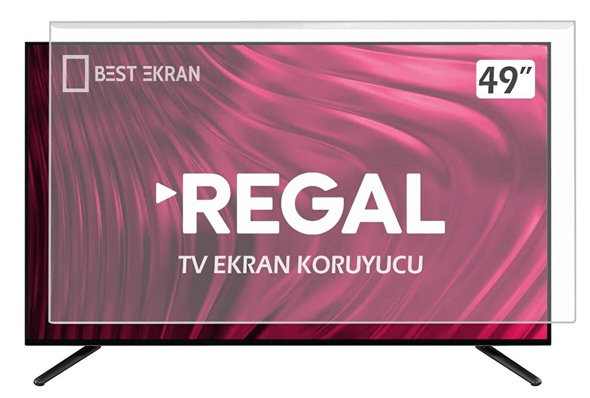 REGAL 49R6010F TV EKRAN KORUYUCU - Regal 49" inç Tv Ekran Koruyucu Şeffaf Paneli