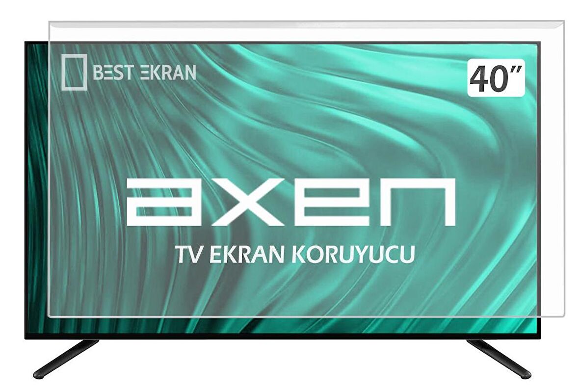 AXEN AX40DAB010 TV EKRAN KORUYUCU - Axen 40" inç Tv Ekran Koruyucu Şeffaf Paneli