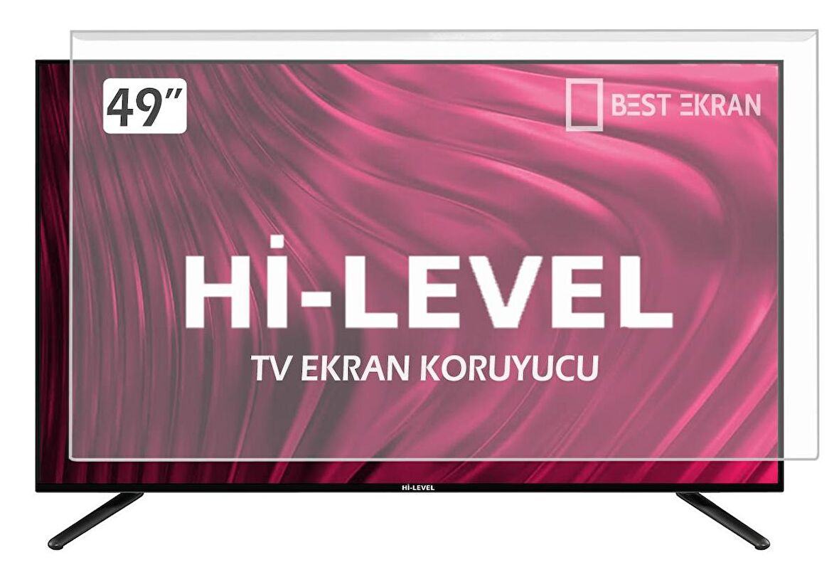 Hi Level 49UHL650 TV EKRAN KORUYUCU - Hi level 49" inç Ekran Koruma Şeffaf panel