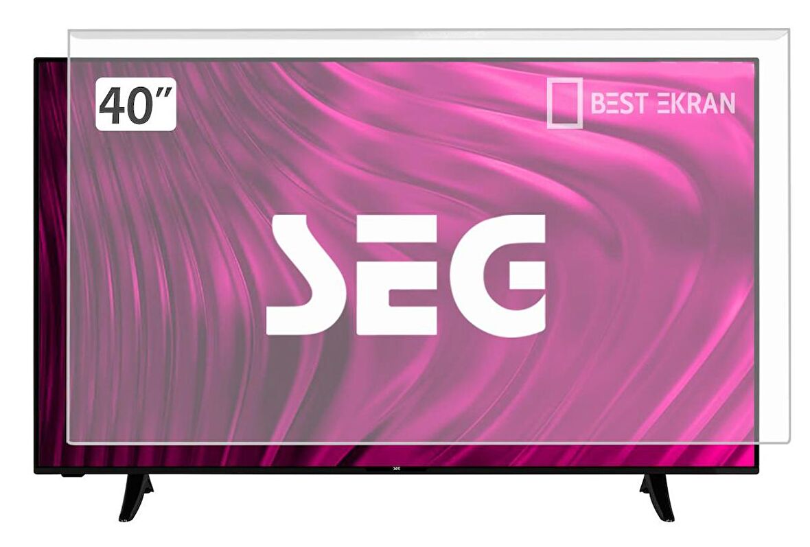 SEG 40SD6100 TV EKRAN KORUYUCU - SEG 40" inç Tv Ekran Koruyucu  Şeffaf panel
