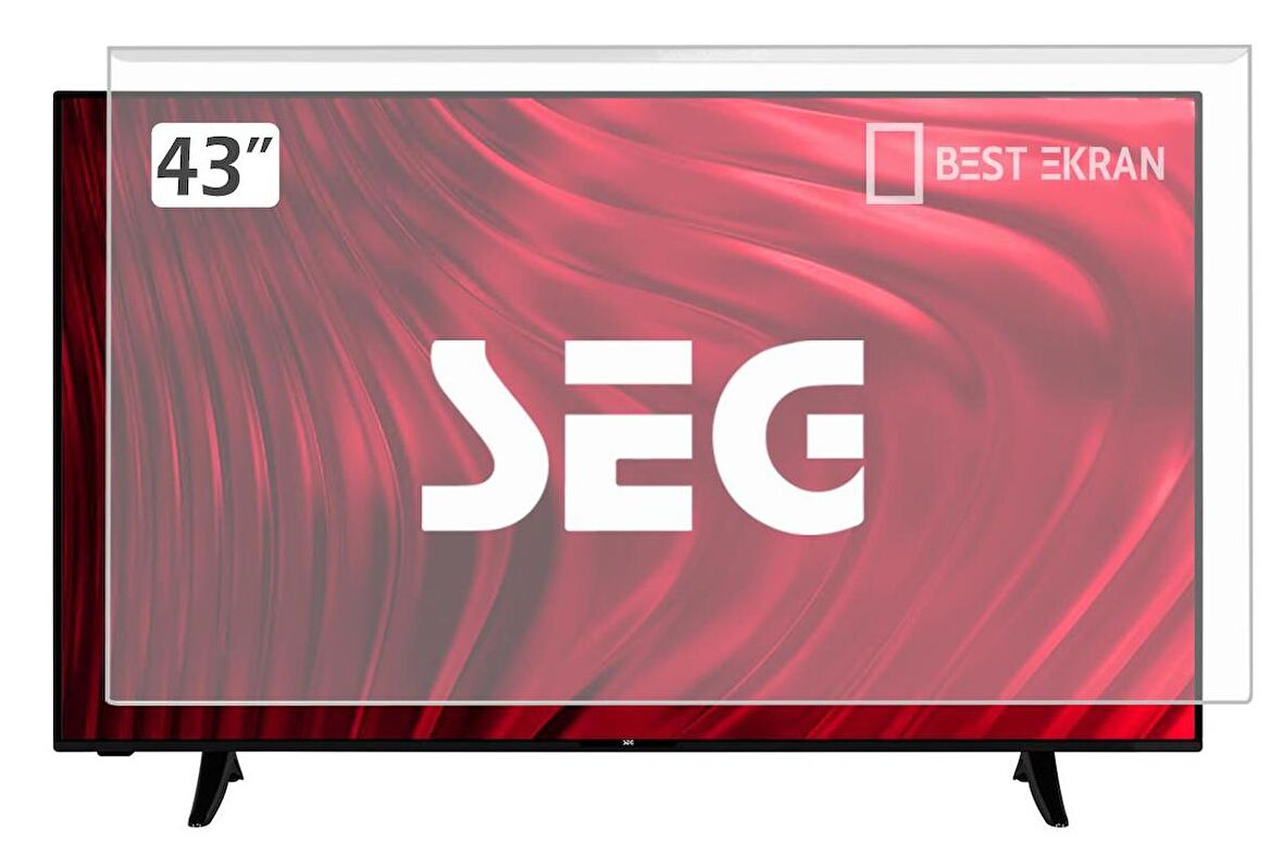 SEG 43SBU715 TV EKRAN KORUYUCU - SEG 43" inç Tv Ekran Koruyucu  Şeffaf panel
