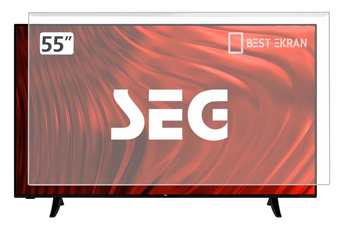 SEG 55SC7600 TV EKRAN KORUYUCU - SEG 55" inç 139 Ekran Koruyucu  Şeffaf panel