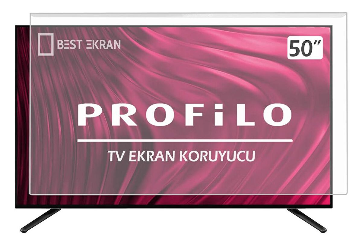 PROFİLO 50PA515T TV EKRAN KORUYUCU - Profilo 50" inç 126 Ekran Şeffaf Koruma paneli
