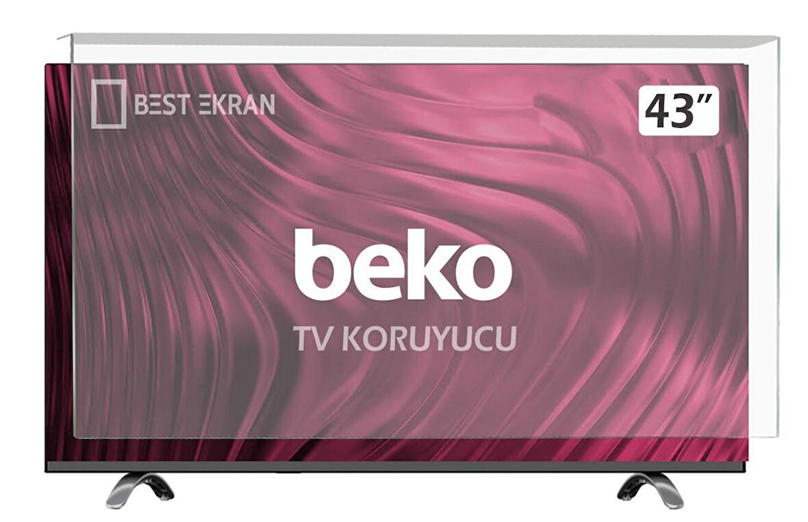 BEKO B43L 5531 4B2 Tv Ekran Koruyucu - Beko 43" inç Tv Ekran Koruyucu Şeffaf Paneli