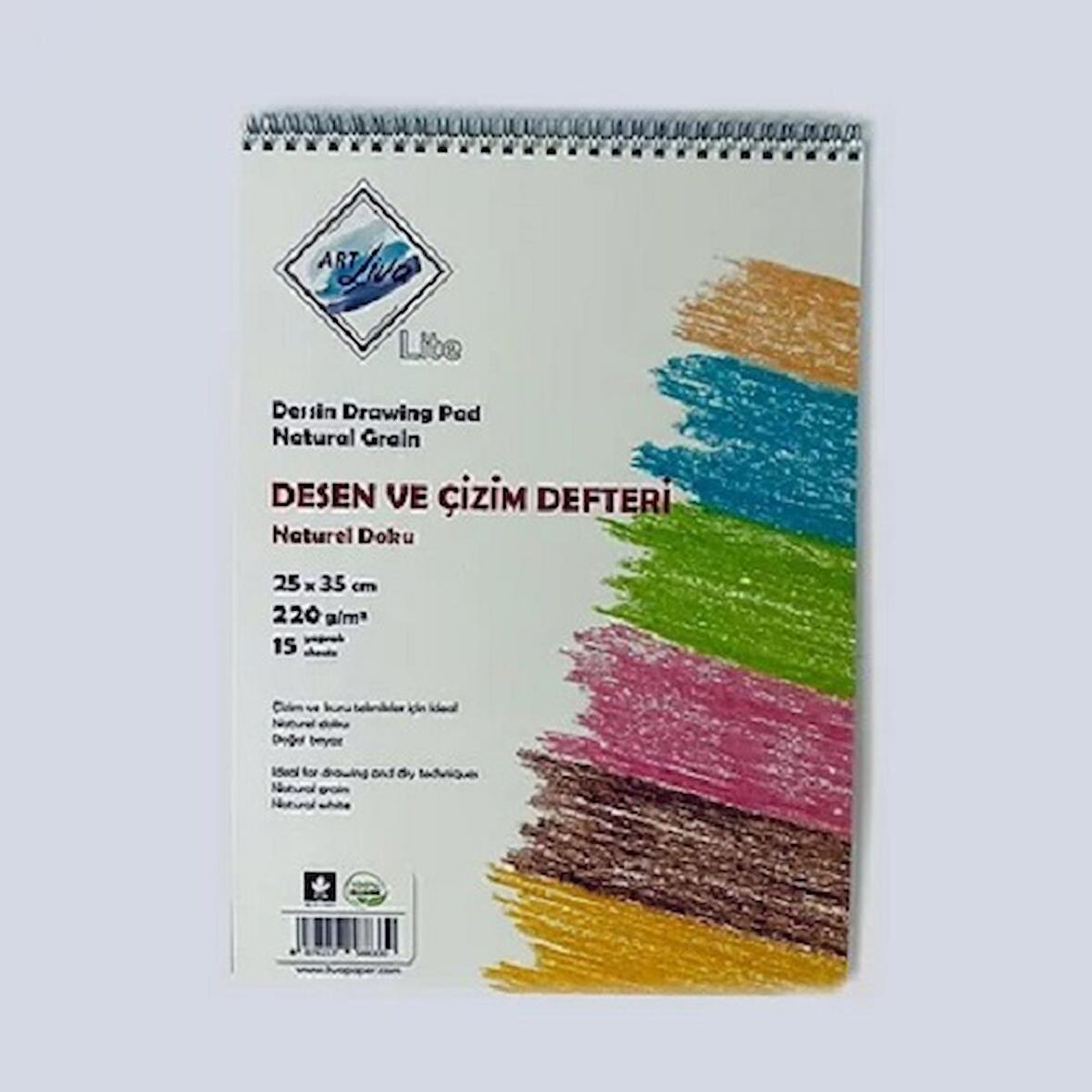 Art Liva Lite Desen ve Çizim Defteri 25x35 220gr 15 Sayfa