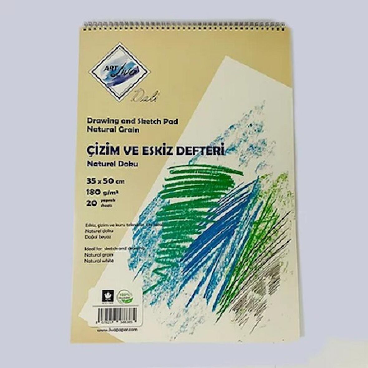 Art Liva Dali Eskiz ve Çizim Defteri 35x50 180gr 20 Sayfa
