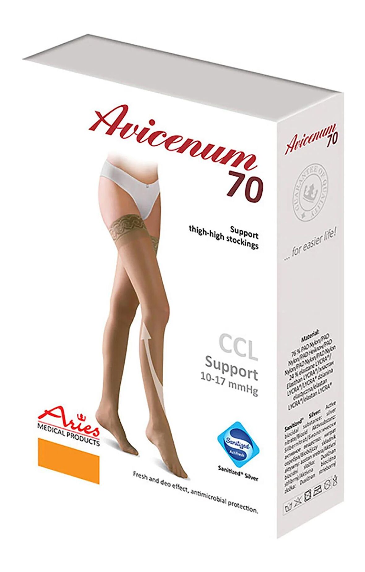 Avicenum PHLEBO CCL 70 AG SUPPORT , Diz Üstü Çorabı, (M Beden) (25)