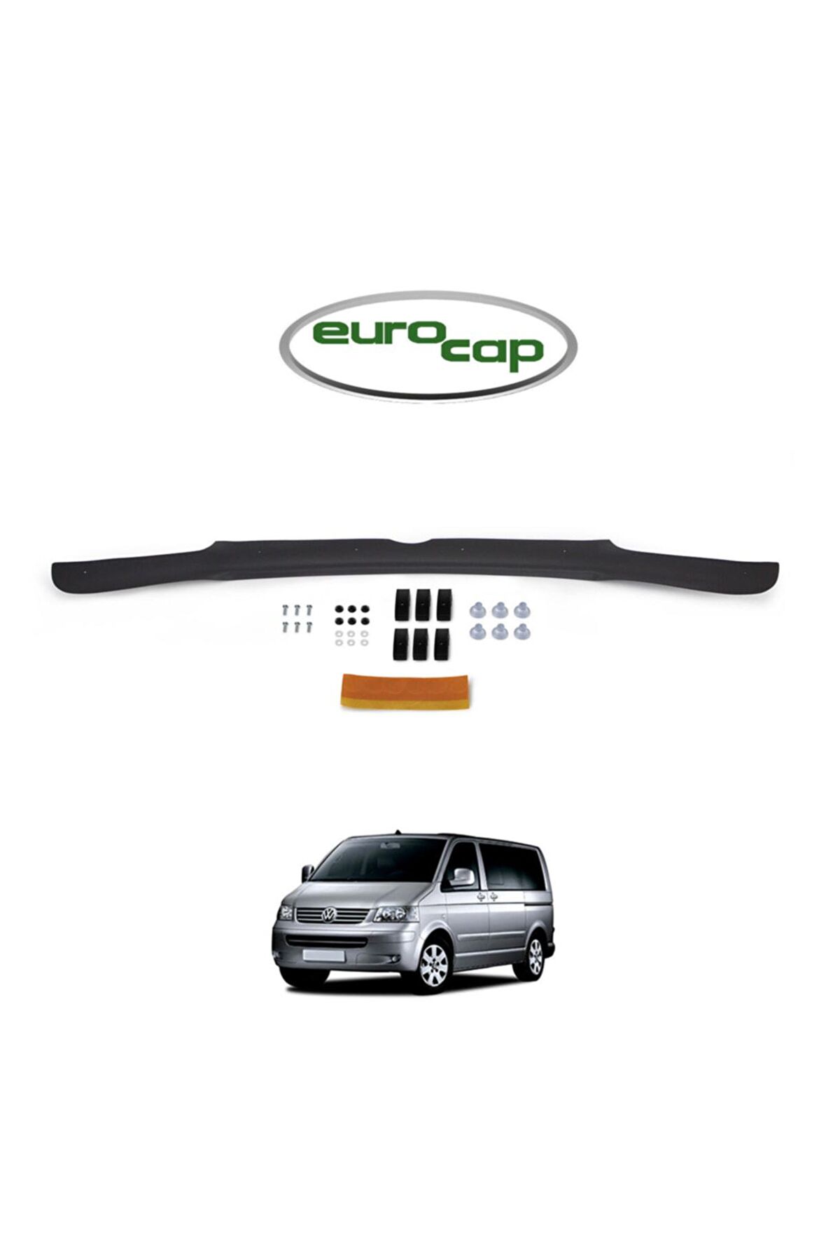 Volkswagen T5 Trasnporter Ön Kaput Koruma Rüzgarlığı 3mm Akrilik (ABS) Parlak 2003-2009