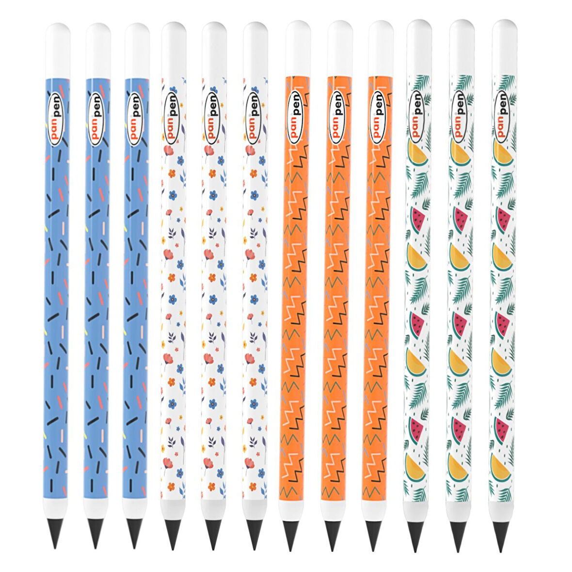Panda Panpen Neşeli Desenler Serisi Bitmeyen Kurşun Kalem (PAN719) 12 Adet