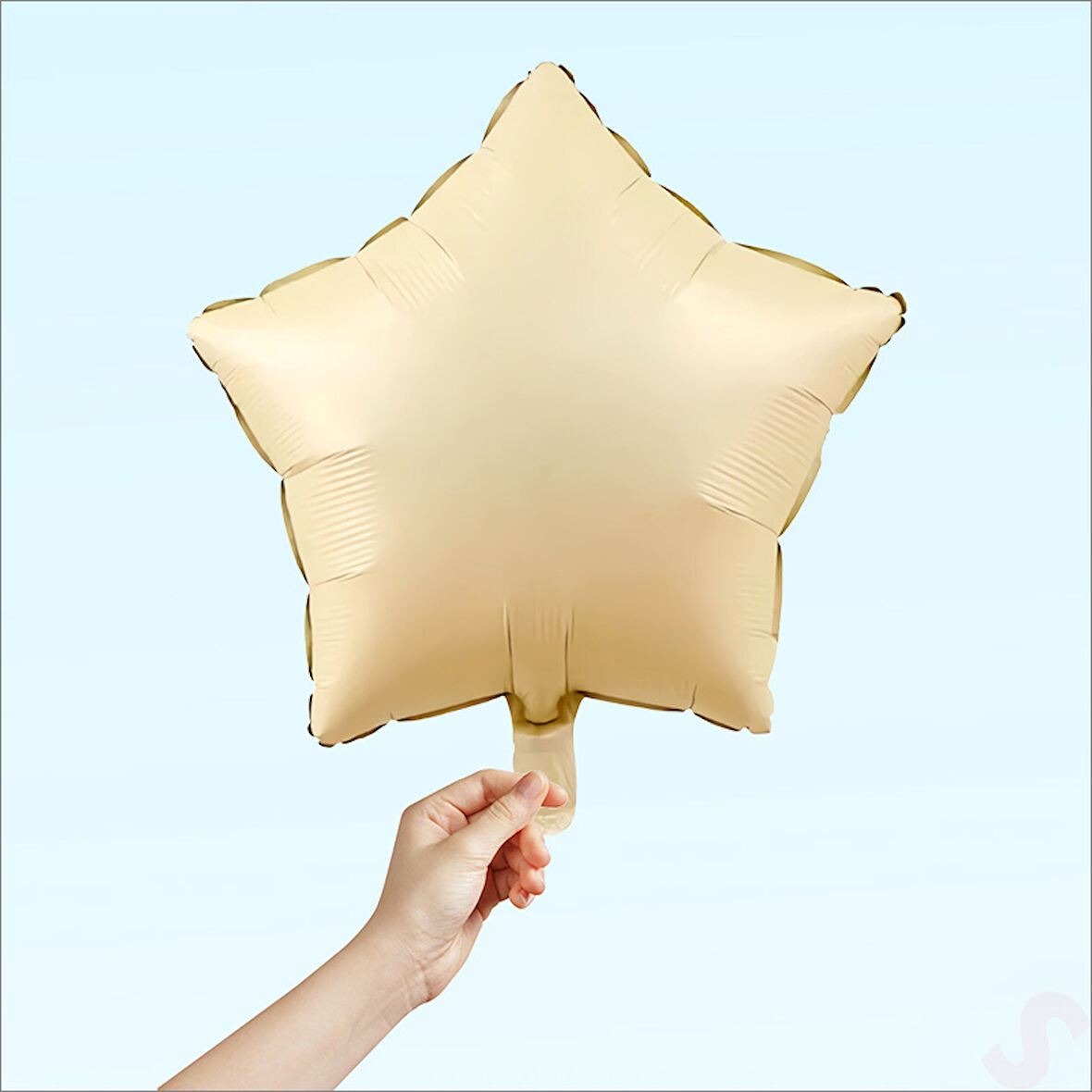 Yıldız Folyo Balon, 45cm - Bej