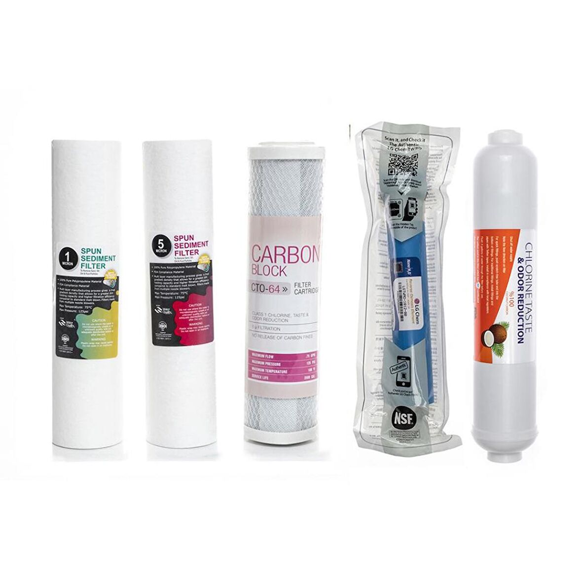 Sulook Açık Kasa Su Arıtma Cihazlarına Uyumlu 5'li Filtre Seti Lg Membranlı