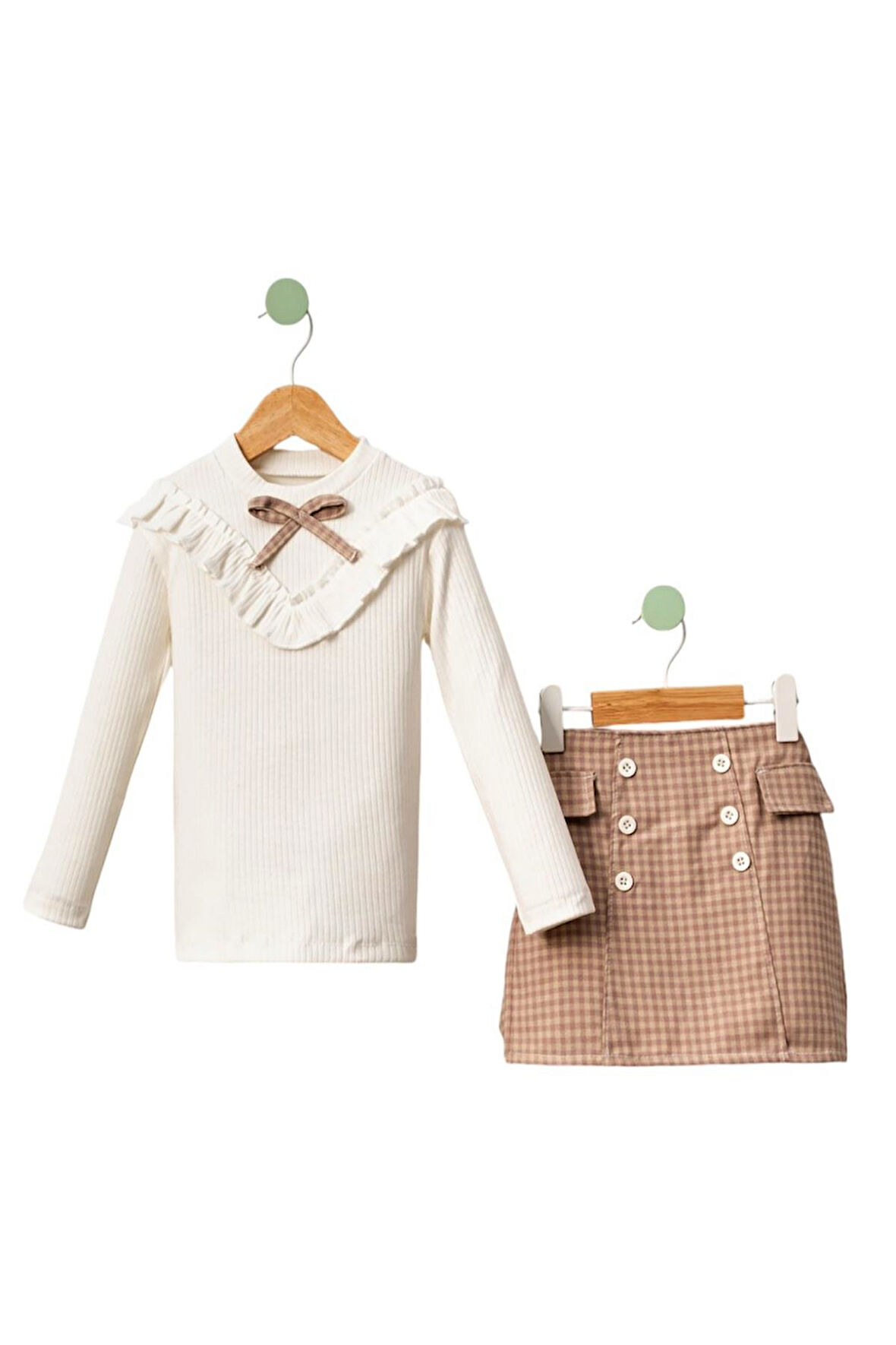 Celira Gül Kurusu Fırfırlı Çocuk Kız Takım 6Y,7Y,8Y,9Y