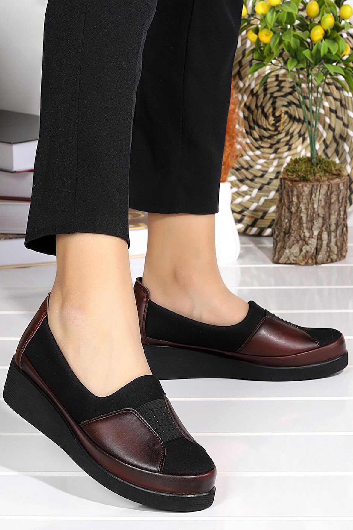 Celira Bordo Günlük Rahat Taban Anne Ayakkabı HS00320