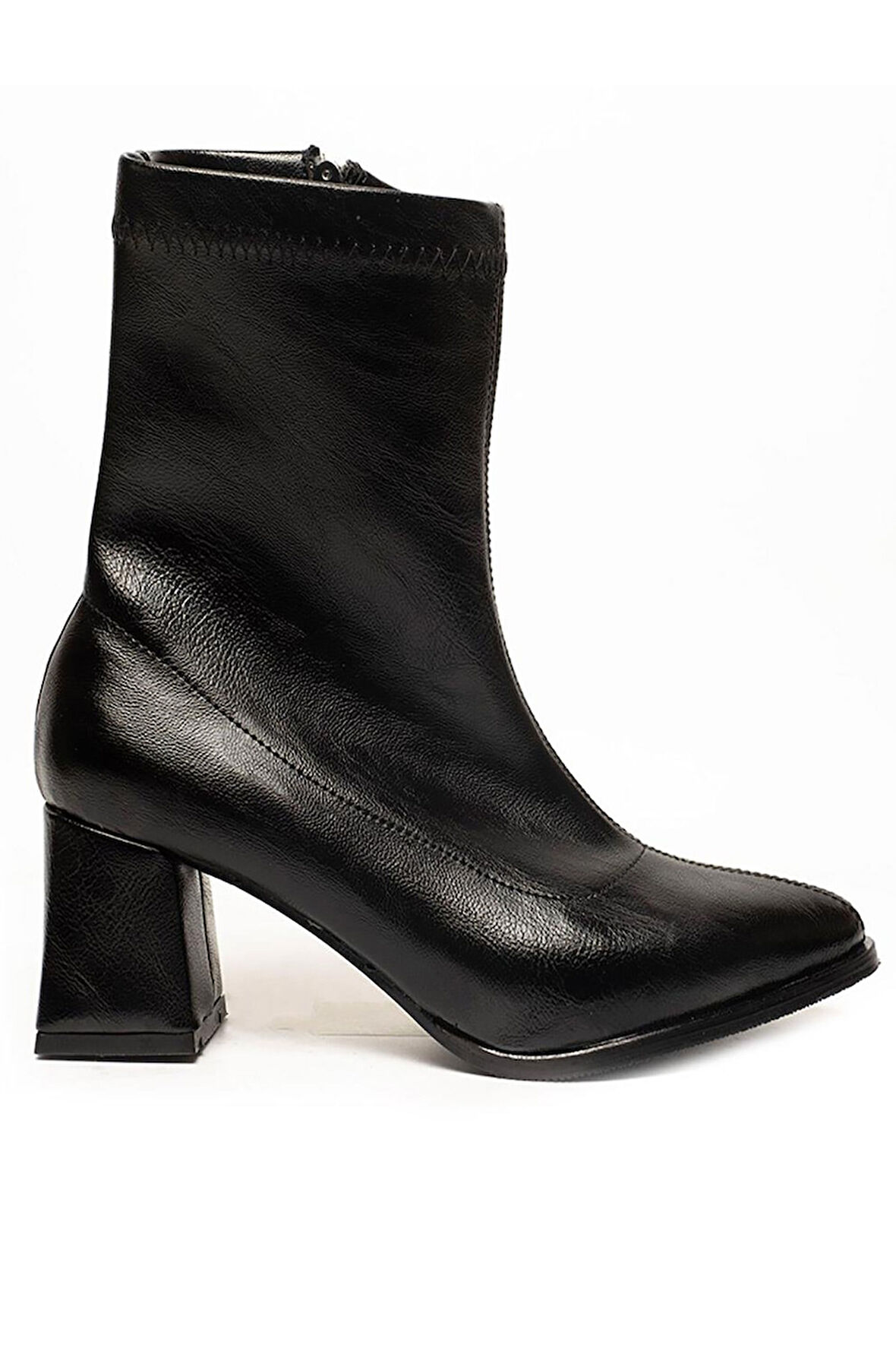 Celira Rns Siyah Kısa Topuklu Streç Bot