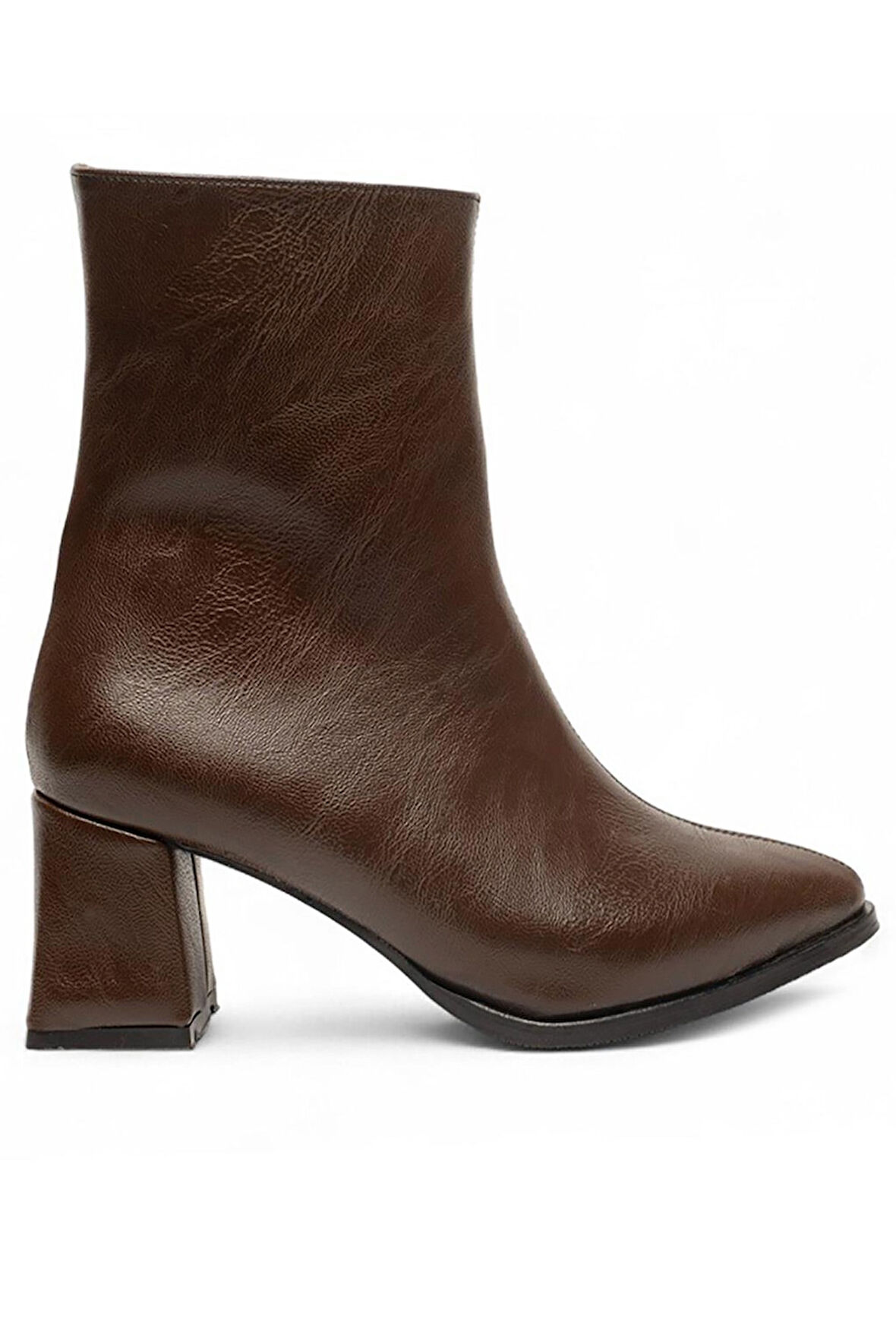 Celira Rns Kahve Kısa Topuklu Streç Bot