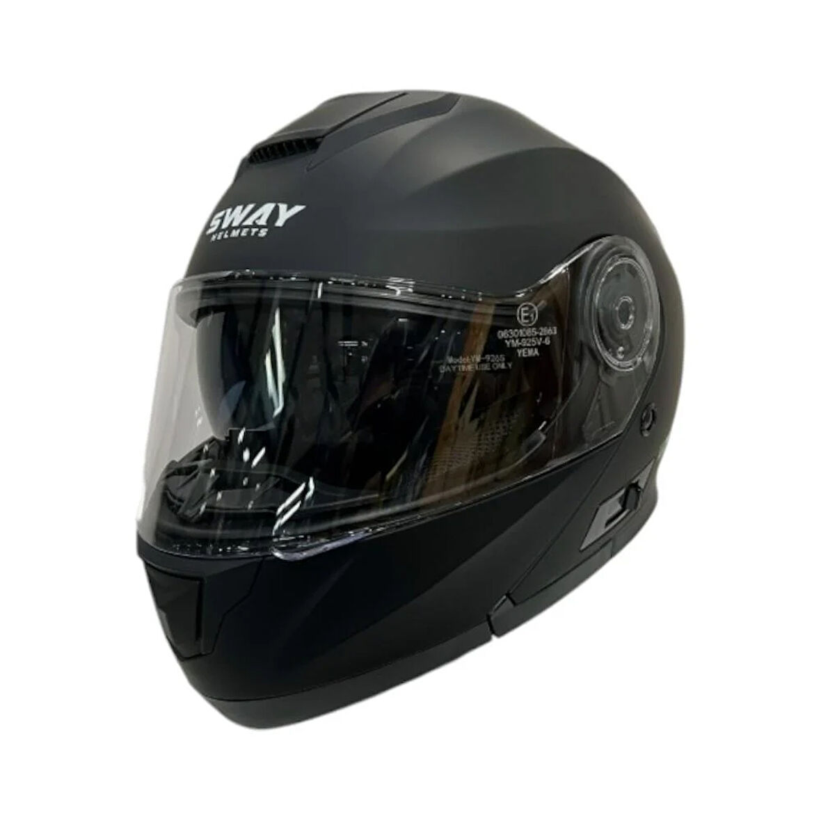 Sway Çene Açılır Kask Sw 926-10 Mat Siyah