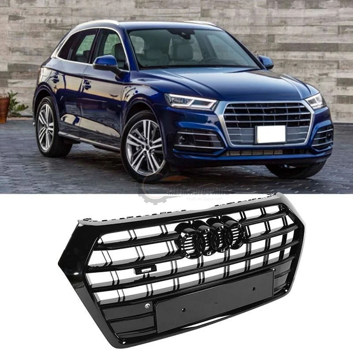 AUDİ - ÖN TAMPON ORTA IZGARA S-LİNE SPORTBACK Q5 2021- - 80A807647G / 80A807647H