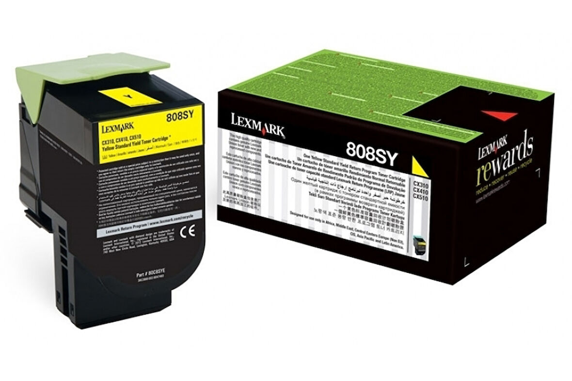 Lexmark 80C8SY0 Sarı Orjinal Toner 