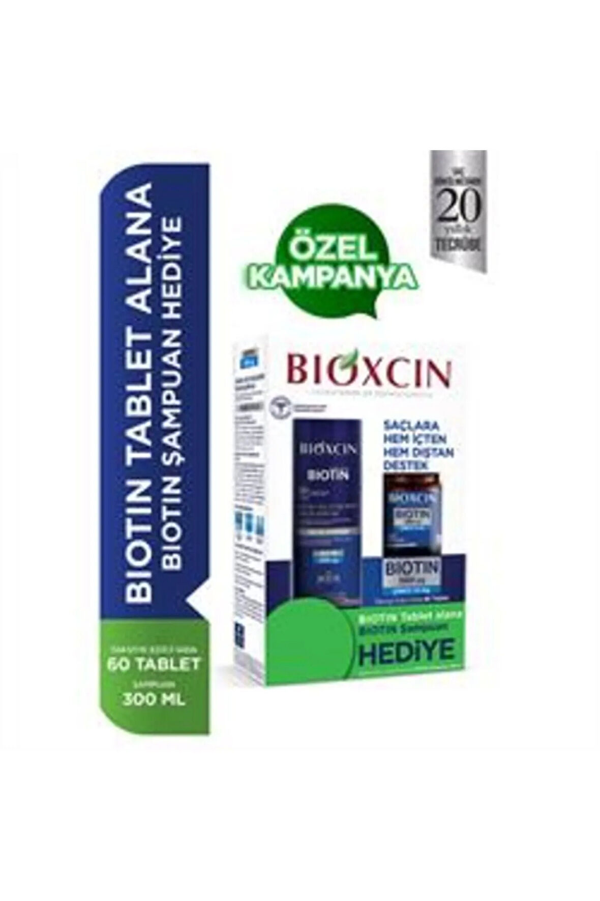 Biotin 5000 Mcg 60 Tablet Şampuan 300ml Set