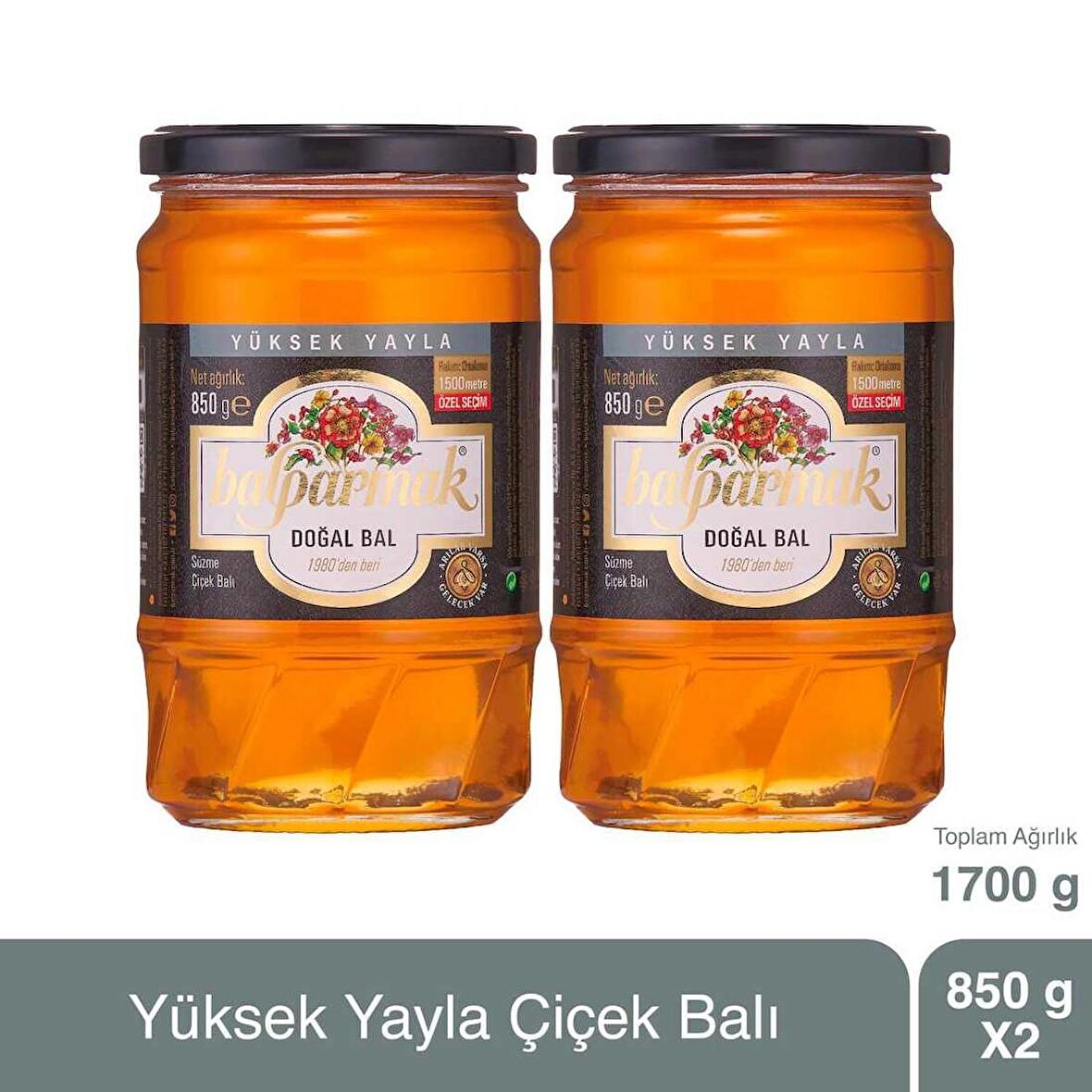 Balparmak Yüksek Yayla Çiçek Balı (Özel Seçim) 850 g X 2 Adet