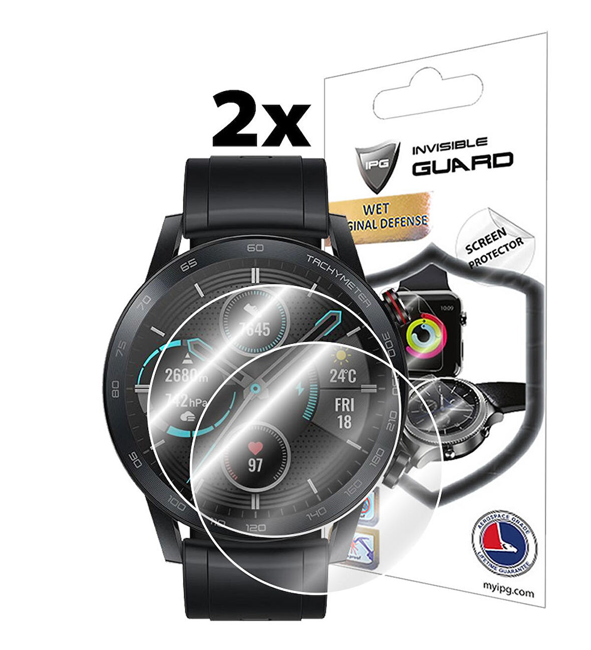 IPG HONOR MAGIC WATCH 2 (46 mm) Smartwatch Ekran Koruyucu (2 Adet)