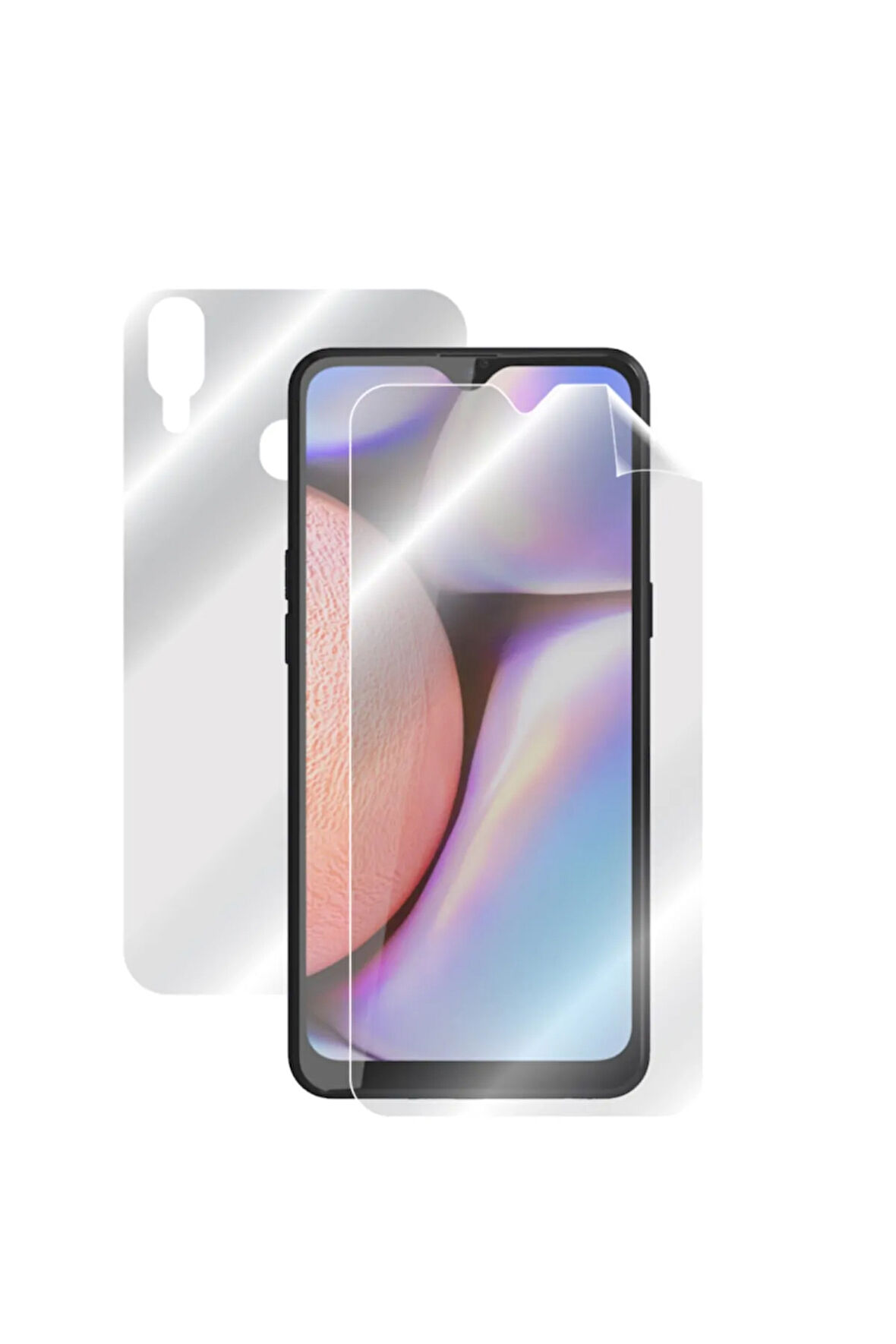 Samsung Galaxy A10s Görünmez Hydrogel Tam Kaplama (EKRAN VE ARKA KORUMA)