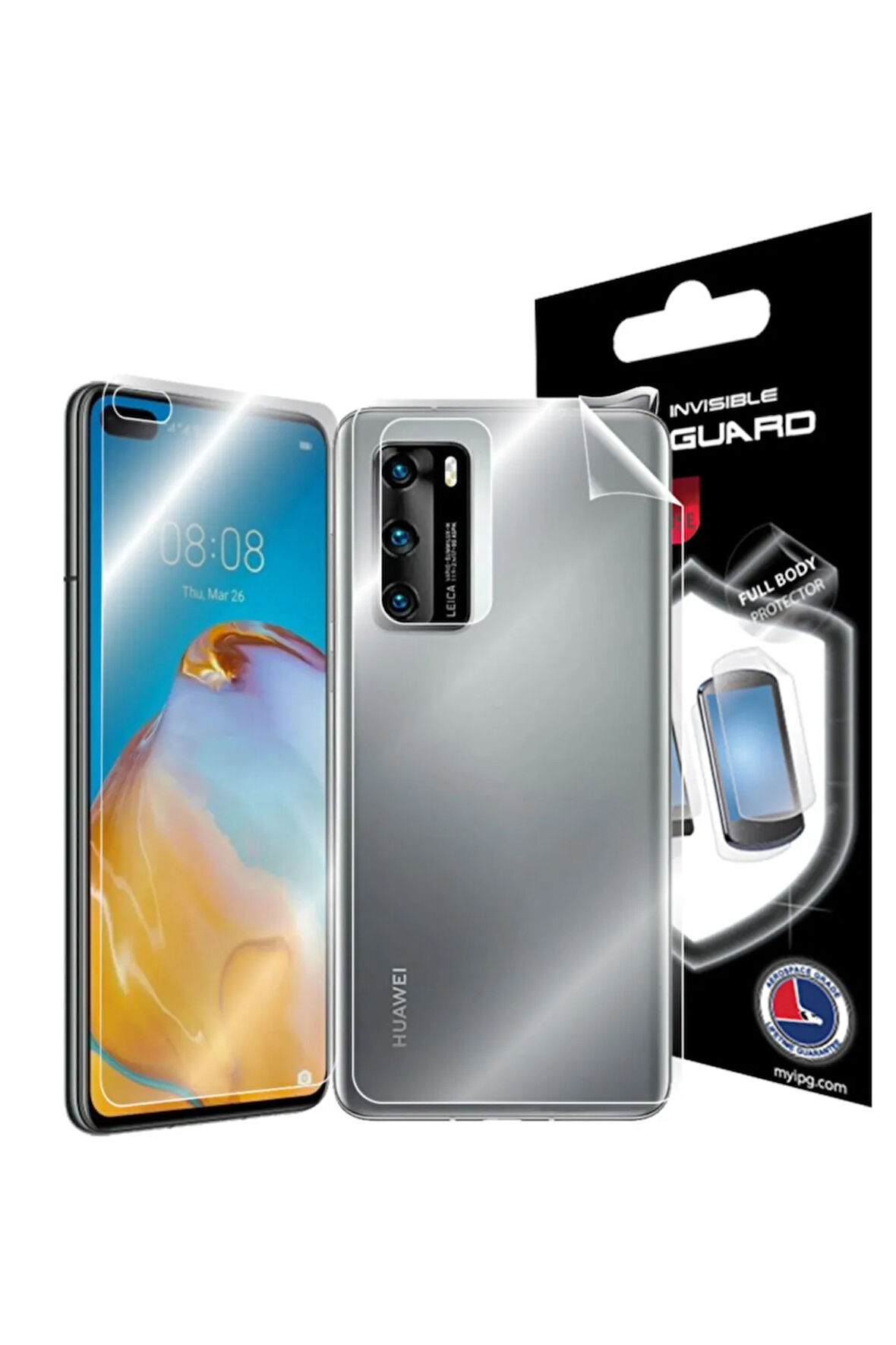 Huawei P40 Görünmez Hydrogel Tam Kaplama (EKRAN VE ARKA KORUMA)