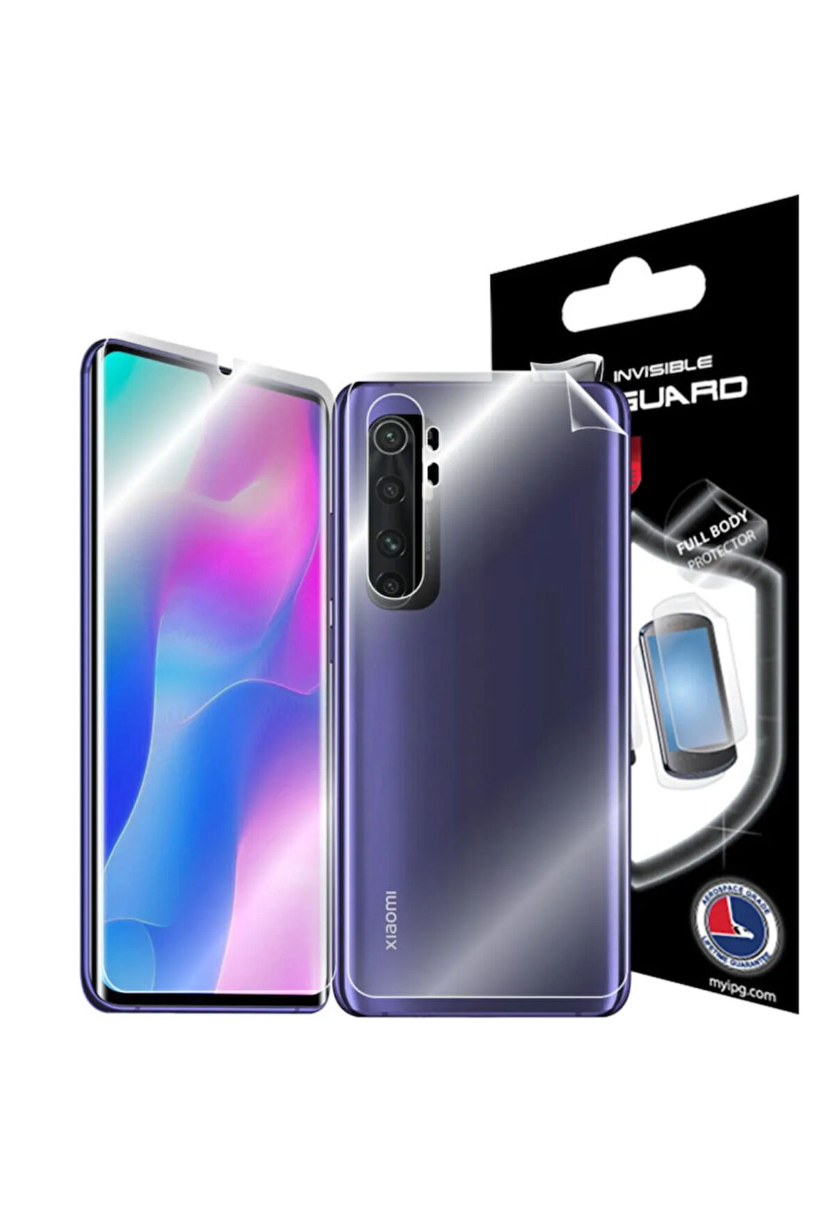 Xiaomi Mi Note 10 Lıte Görünmez Hydrogel Tam Kaplama (EKRAN VE ARKA KORUMA)