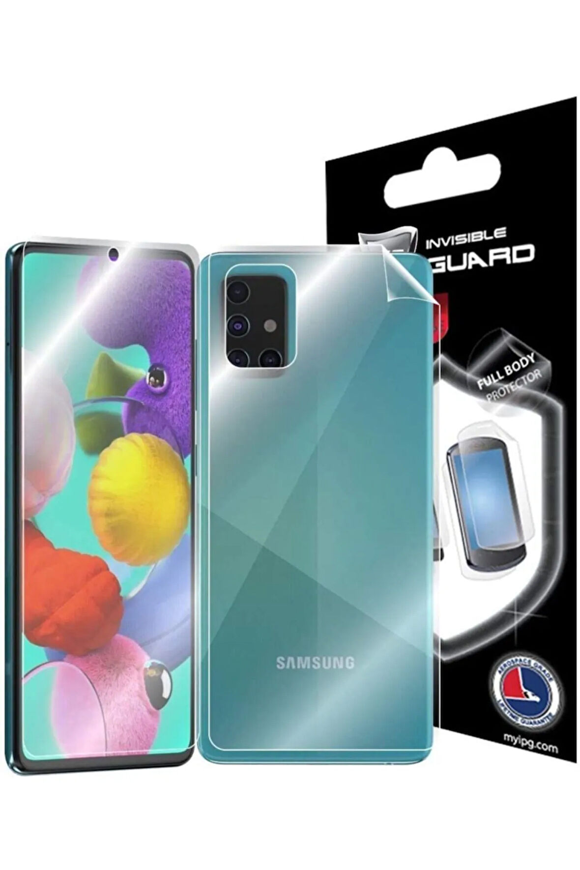 Samsung Galaxy A51 2020 Görünmez Hydrogel Tam Kaplama (EKRAN VE ARKA KORUMA)