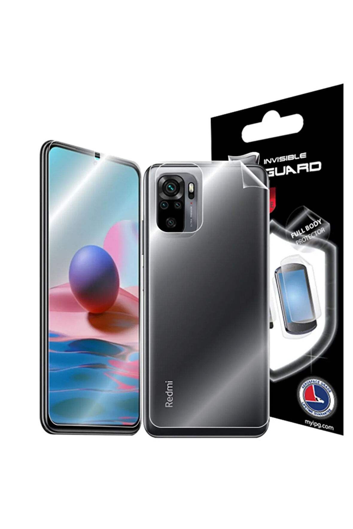 Xiaomi Redmi Note 10 Görünmez Hydrogel Tam Kaplama (EKRAN VE ARKA KORUMA)