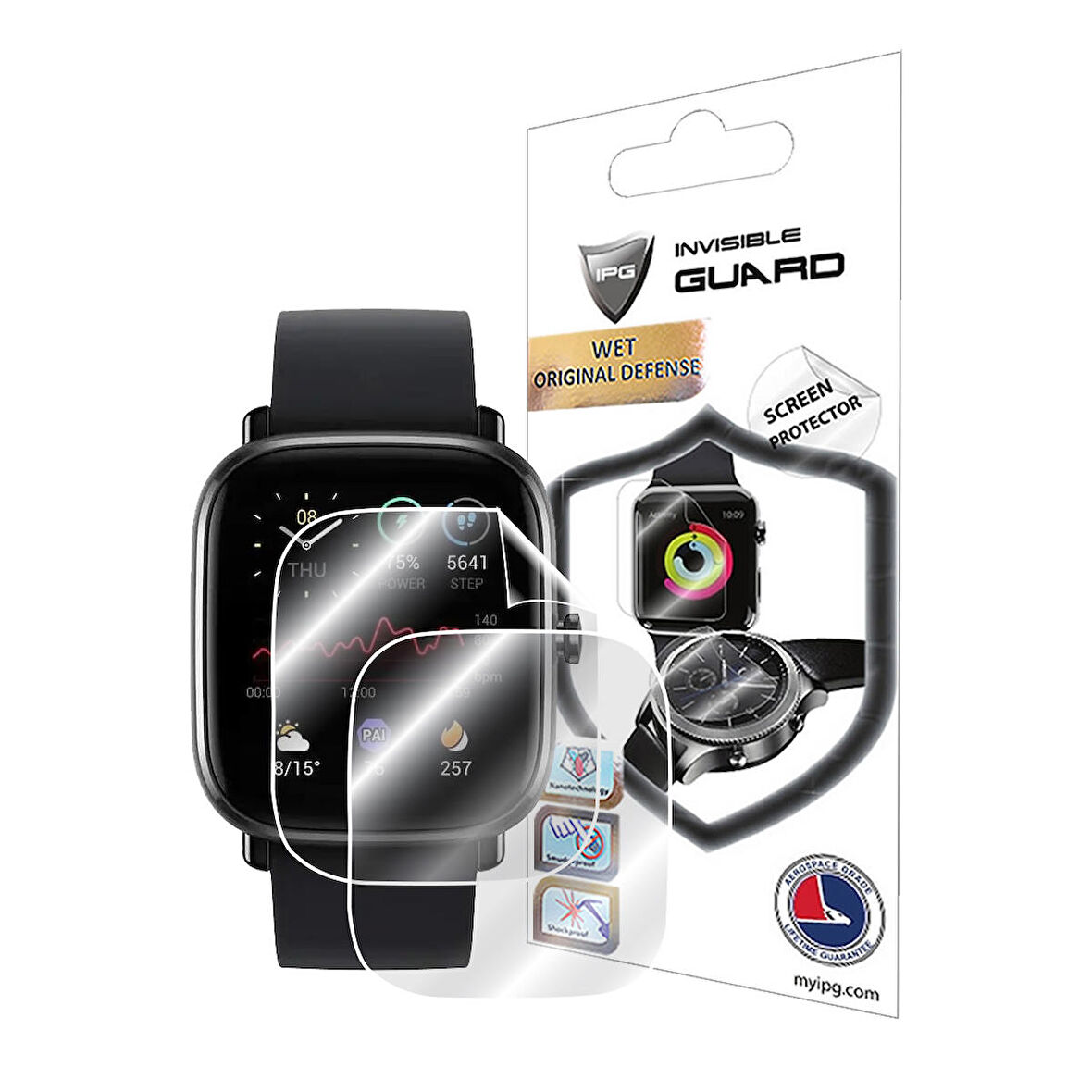 Amazfit GTS 2 Mini Smart Watch ile uyumlu IPG Ekran Koruyucu (2 Adet)