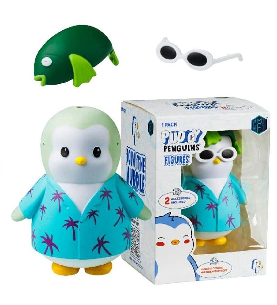 Pudgy Penguen Figür-Mavi