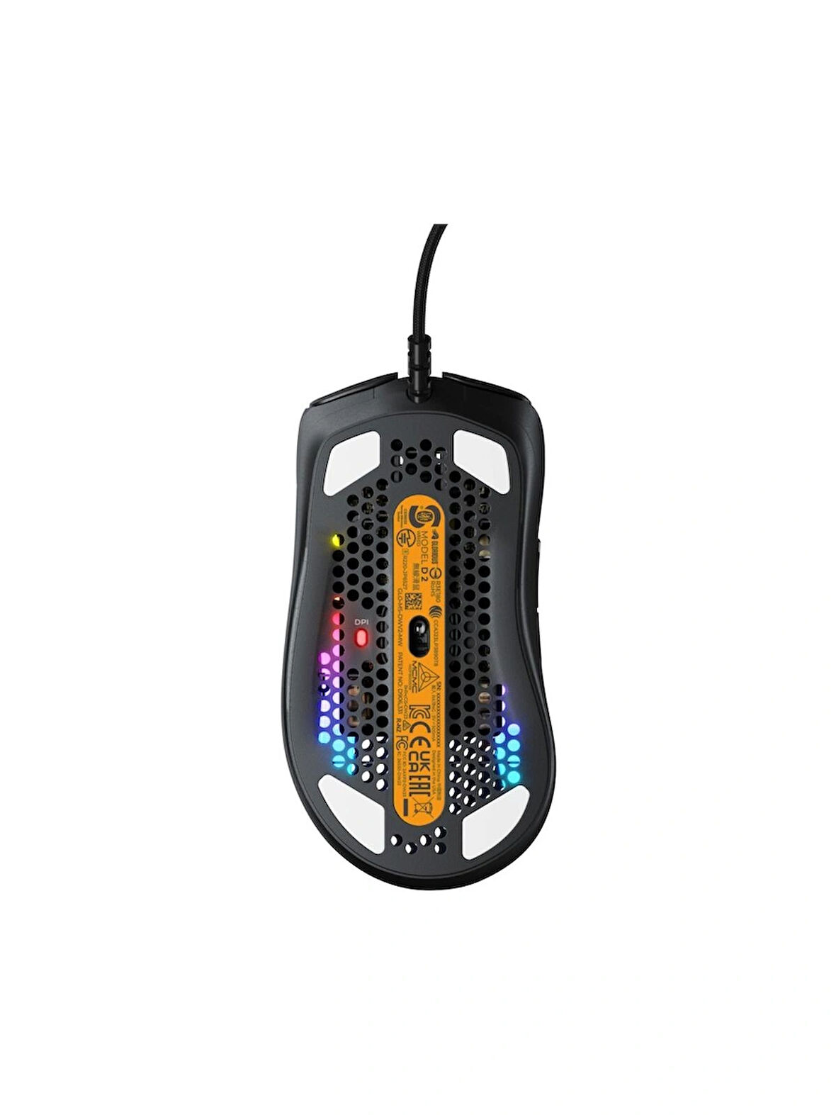 Glorious Model D 2  Kablolu RGB Ergonomik Gaming Mouse 26K DPI 67g – Mat Siyah 