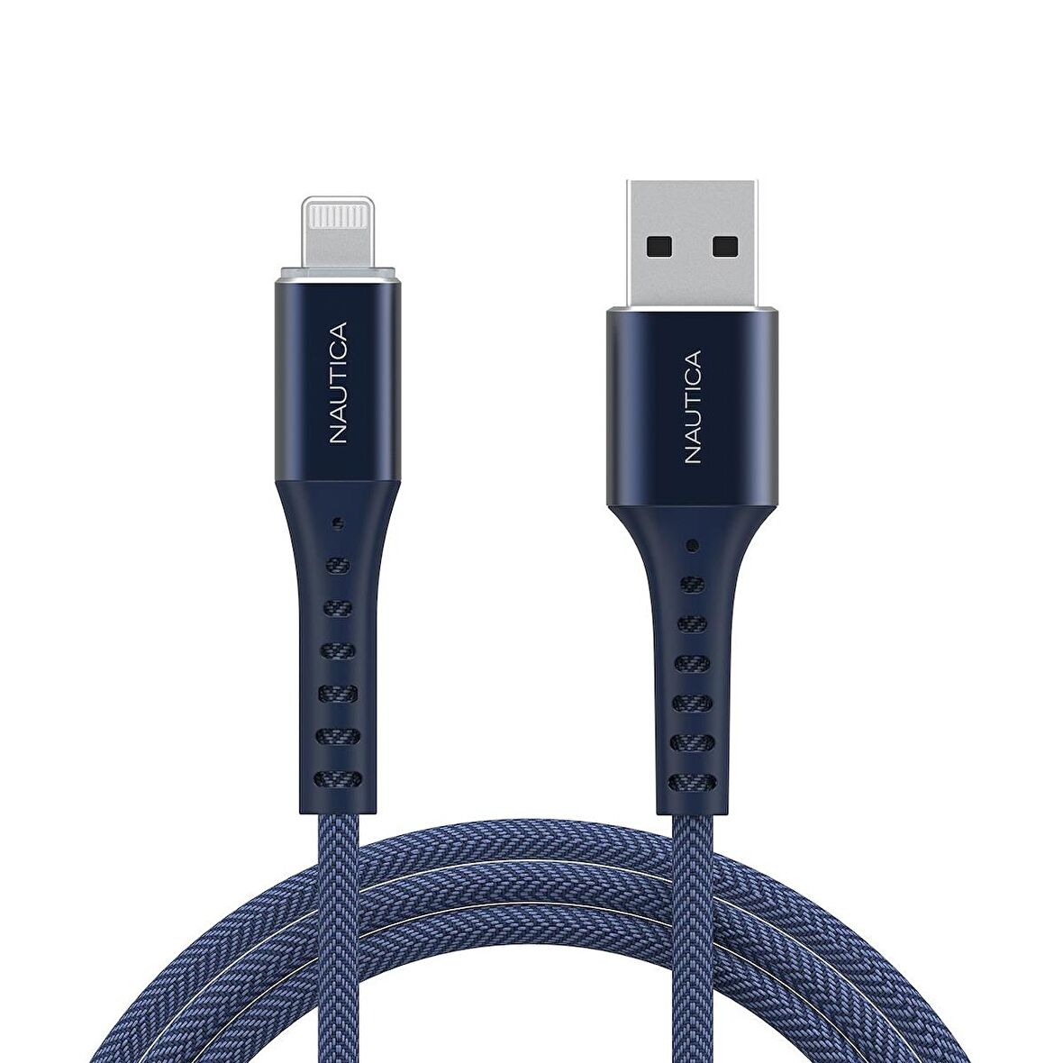 Nautica C65 MFI Lightning to USB-A 12W Örgülü Hızlı Şarj ve Data Kablosu 2.1M Navy