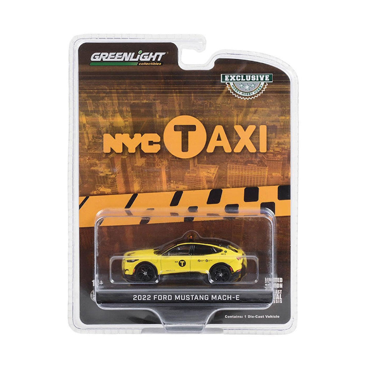 GreenLight 1/64 Ölçek Koleksiyonluk Model Araç 30430 NYC Taxi / 2022 Ford Mustang Mach-E