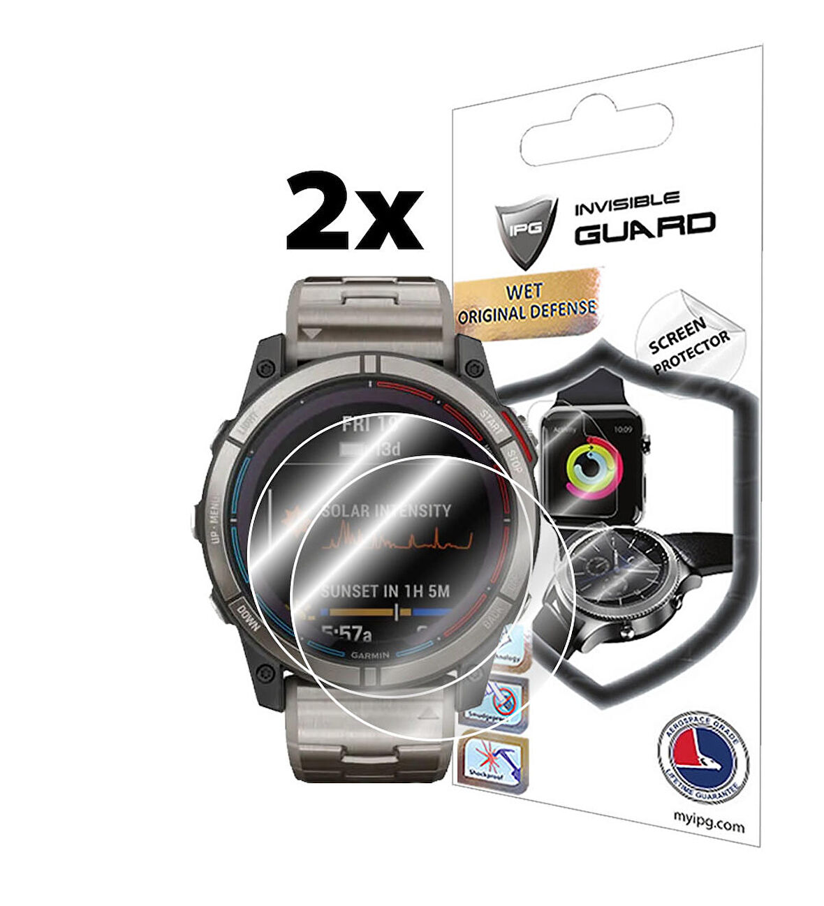 IPG Garmin  Quatix 7X Solar Edition Ekran Koruyucu (2 Adet)